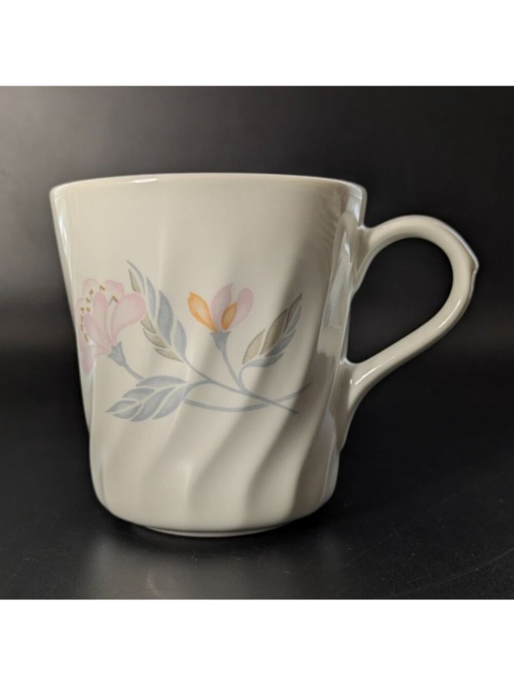 Corelle Coordinates Pink Trio Mug White Floral Swirl Coffee Cup 8 Fl Oz Stonewar
